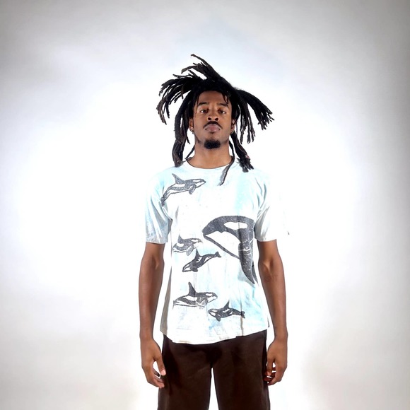 Vintage Killer whale tee Deep Sea T's - Picture 1 of 2